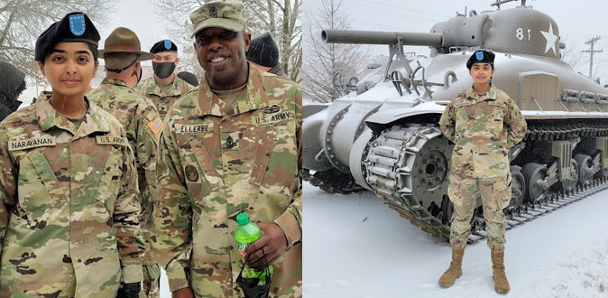 Actress Akila Narayanaan in US Army
