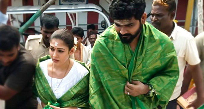 Nayanthara and Vignesh Shivan in Temple Visit