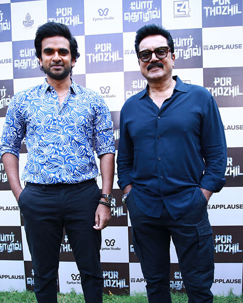 Sarathkumar and Ashok Selvan in Por Thozhil 