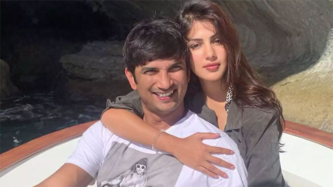 Sushant Singh and Riya Chakravarthy 