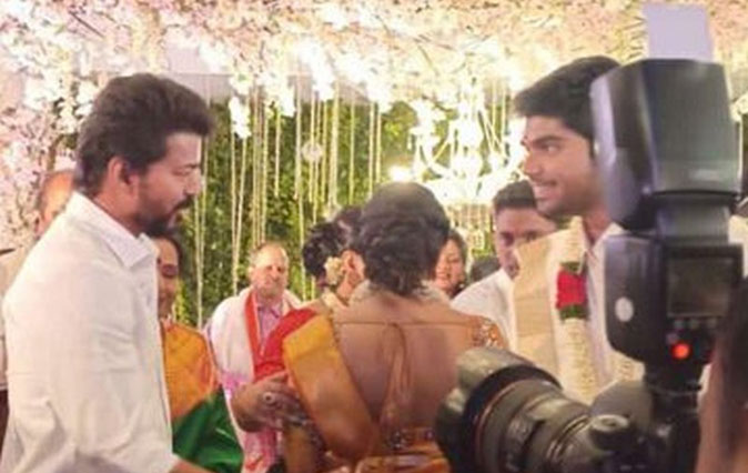 Vijay in Xavier Britto Daughter Engagement 