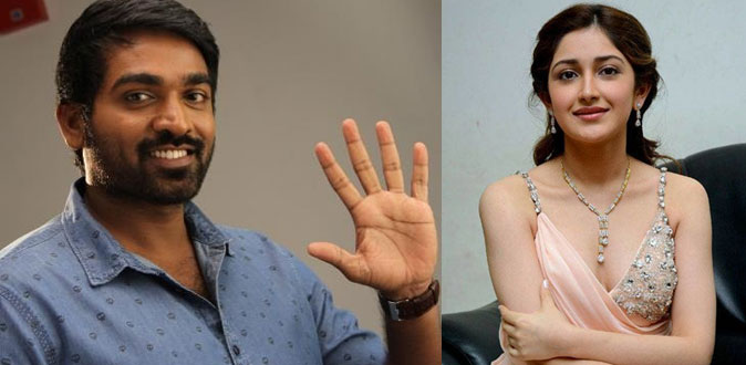 Vijay Sethupathi fly to France with Actress Sayyeshaa Saigal